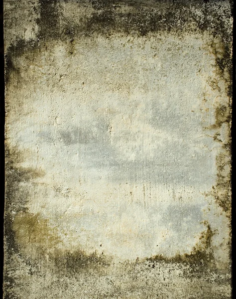 Grunge plaster wall with stained frame