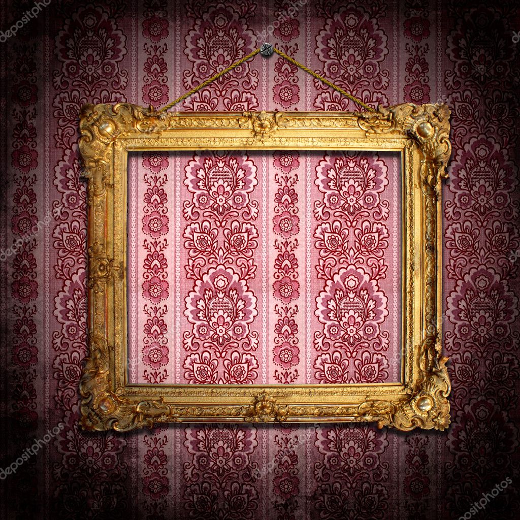 Dirty wallpaper and an empty frame