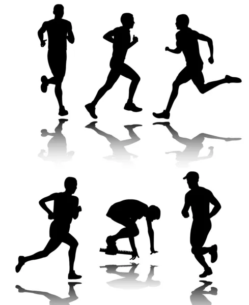 pictures of people running. People running silhouettes by nebojsa78 - Stock Vector