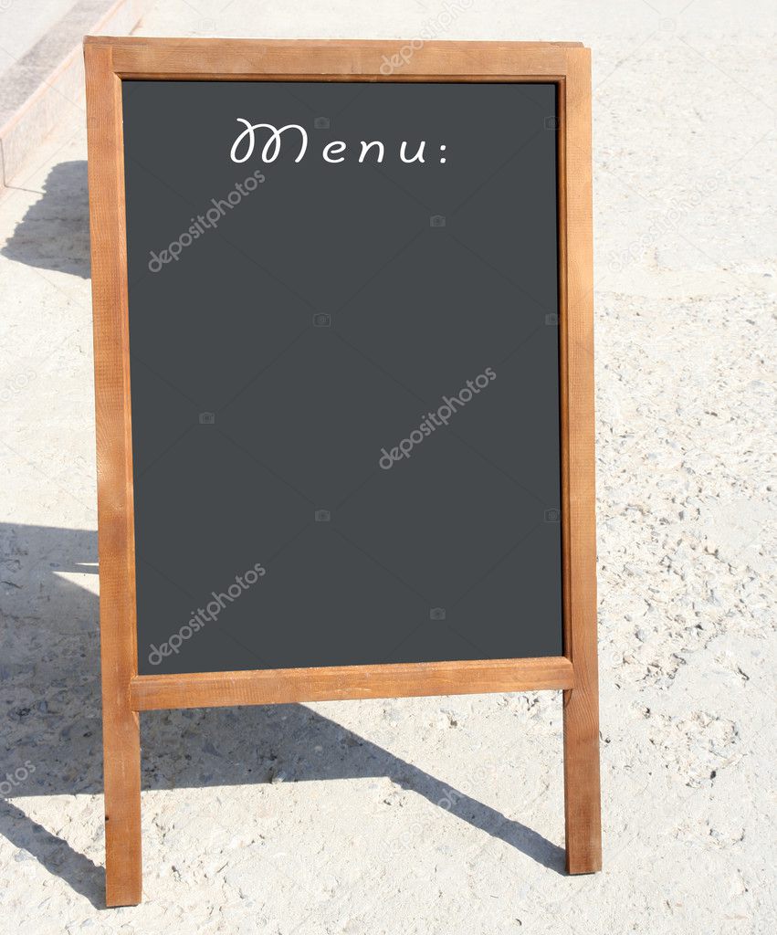 Chalkboard In Restaurant