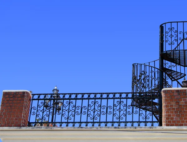 Wrought iron stairs and baluster