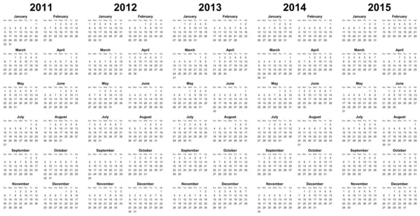 2014 Calendar on Calendar For Year 2011  2012  2013  2014  2015 By Alexwhite   Stock