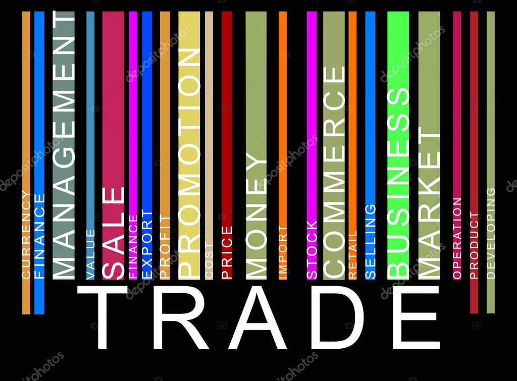 barcode vector free download. Colorful trade text arcode,