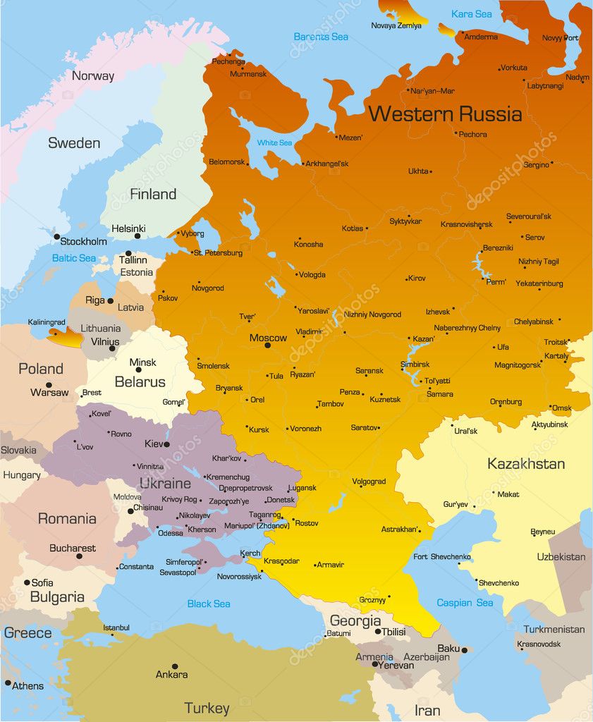 Illustrator map Moscow Region
