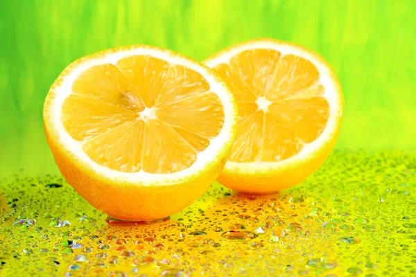 Sliced lemon close up