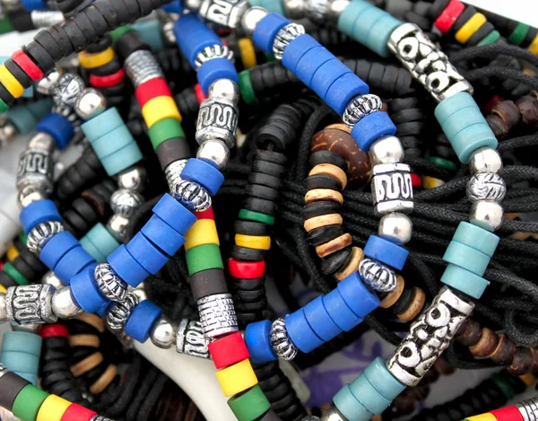 Colorful beads and bracelets