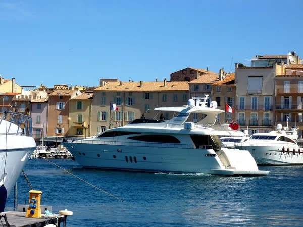 Yacht in SaintTropez port France by Elena Duvernay Stock Photo Editorial 