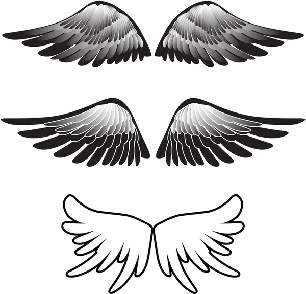 Tattoo wings silhouette vector by Goran Bradic Stock Vector