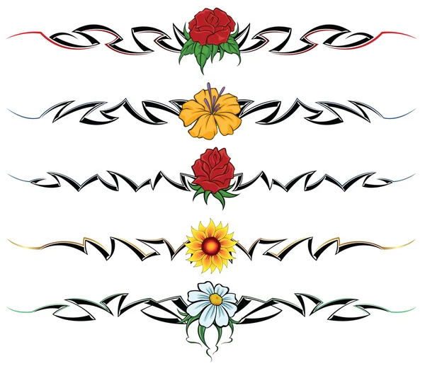 Flower tribal tattoo by