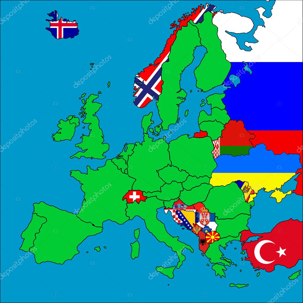 Map Of Non EU Member Countries Stock Photo Tonygers 3055865