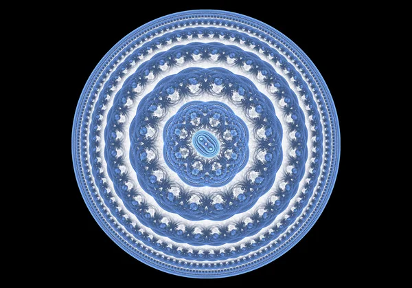Blue and White Layered Disc