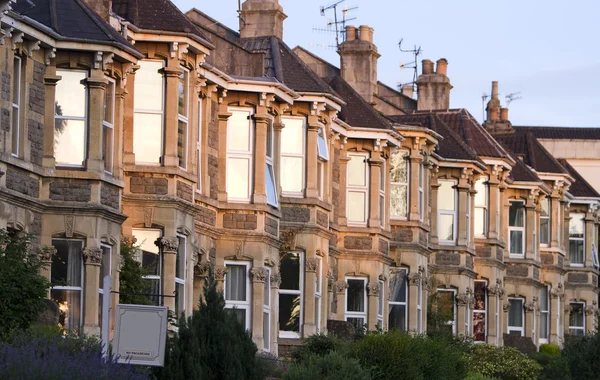 A terrace of typically British Victorian houses
