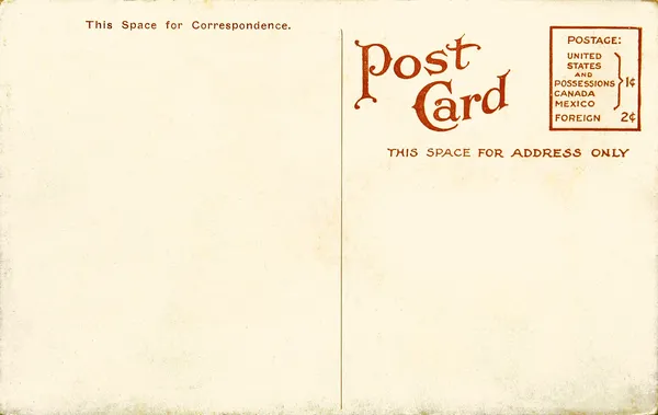 Vintage blank postcard
