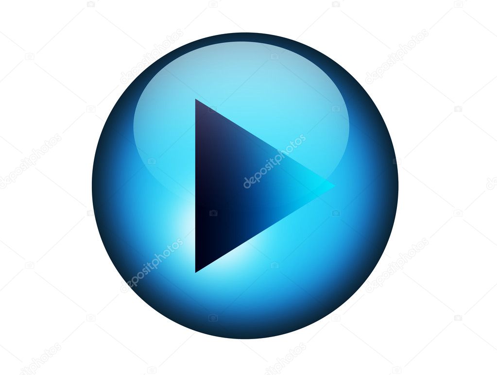 Blue Play Button