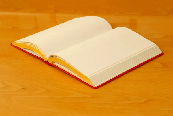 Empty book with yellowish pages