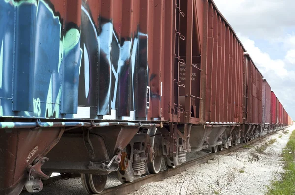 Train Cars with Graffiti