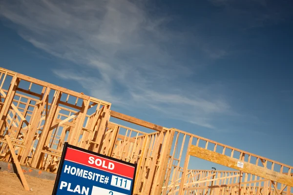Sold Lot Sign and Framing Construction
