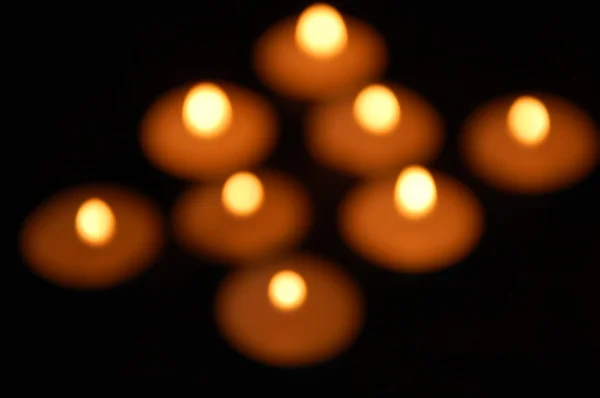 Blurry lights from candles