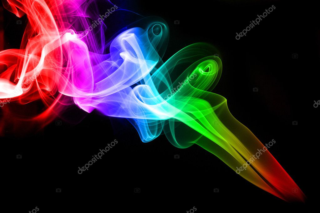 Rainbow Smoke Background