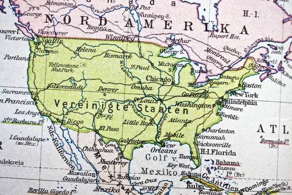 Handmade ancient map of America