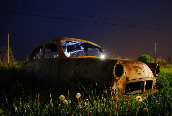 Abandoned rusted car wreck by Zsolt Bicz Stock Photo Editorial Use Only
