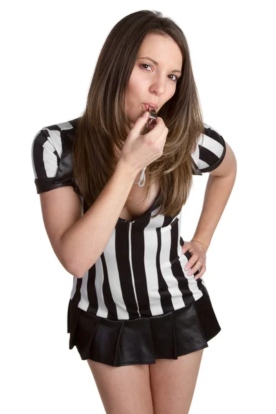 Referee Blowing Whistle
