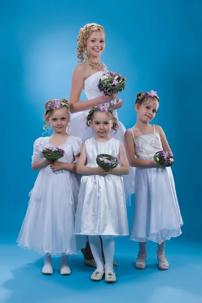 Young Bride With Bridesmaids
