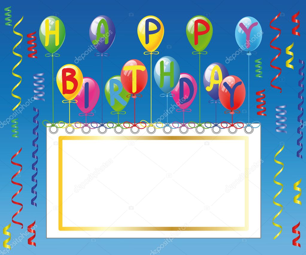 Balloons Birthday Card