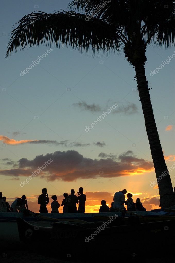 Vacation Image of Young People at a Beach Party During a Beautiful Summer ... Vacation Image of Young People at a Beach Party During a Beautiful Summer ...