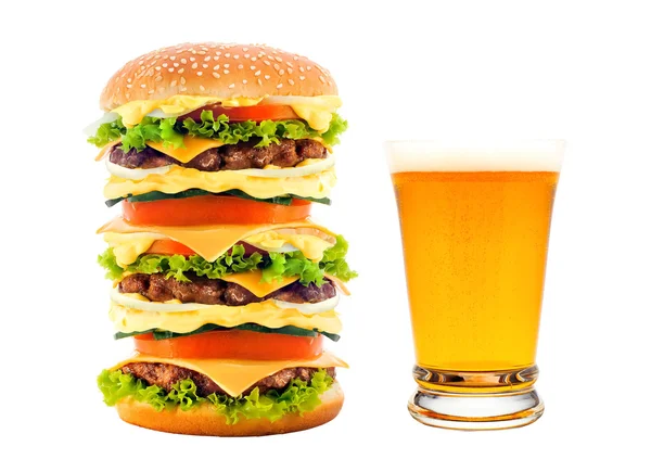 Stock Photo: Beer mug and big beer mug icon. Stock Photo: Beer mug and big