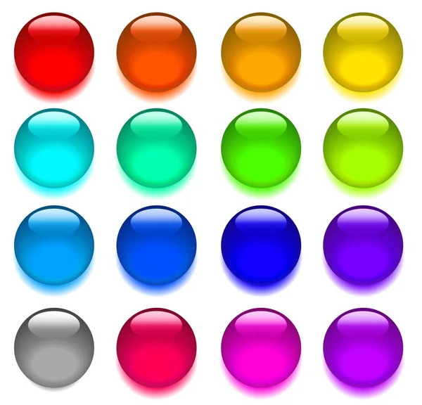 Big Set Web Shiny Glass Buttons Vector Stock Vector Emaria