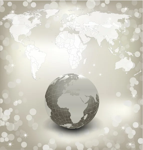 world map vector art. Map and Globe of the World
