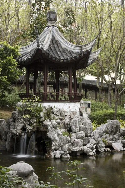 Chinese garden and pond