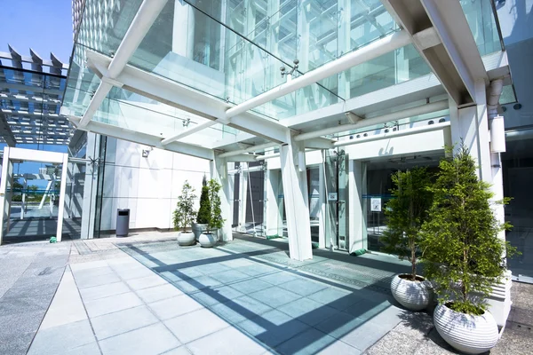 Entrance of modern office building