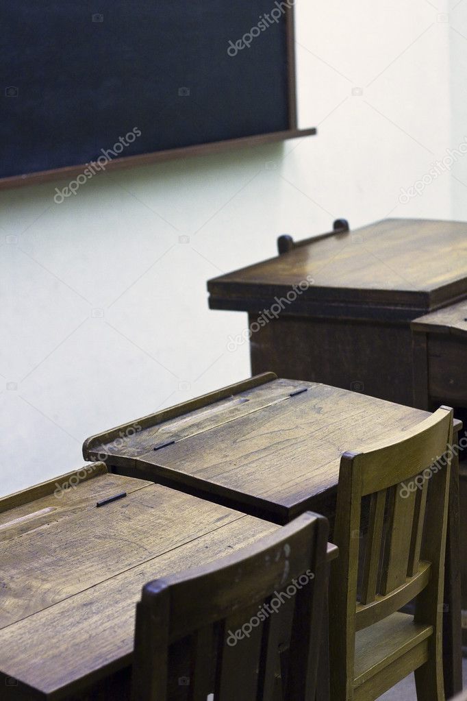 Empty school classroom