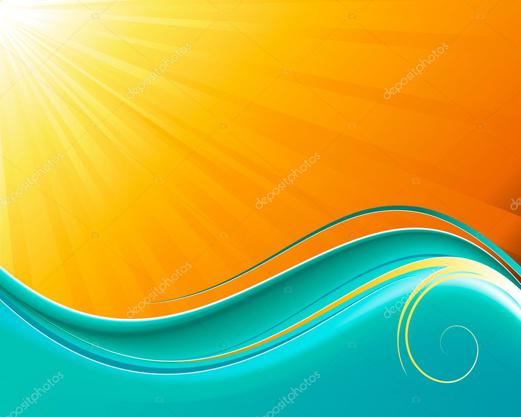 Blue Sun Rays
