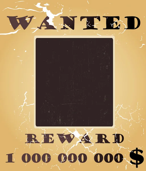 Old west wanted poster vector background with photo space