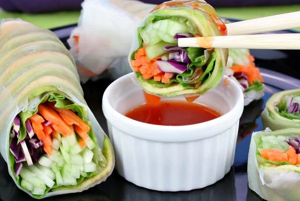 Vegetable Sushi with Dipping Sauce