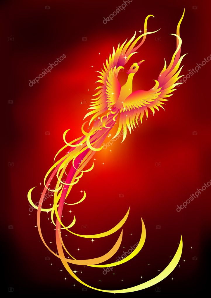of mythical bird Phoenix