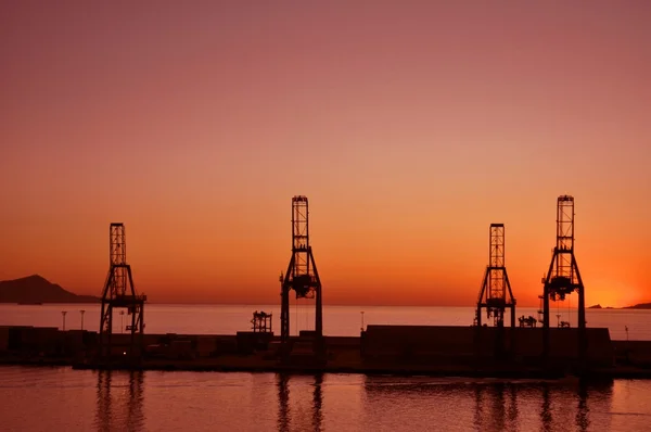Industrial Rigs at Sunset
