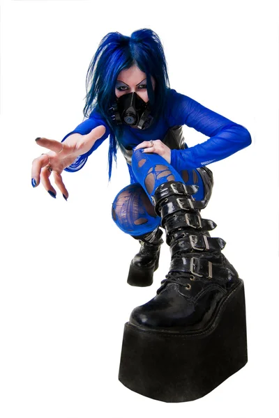 Young cyber goth woman by Andrey Devyatov Stock Photo Editorial Use Only