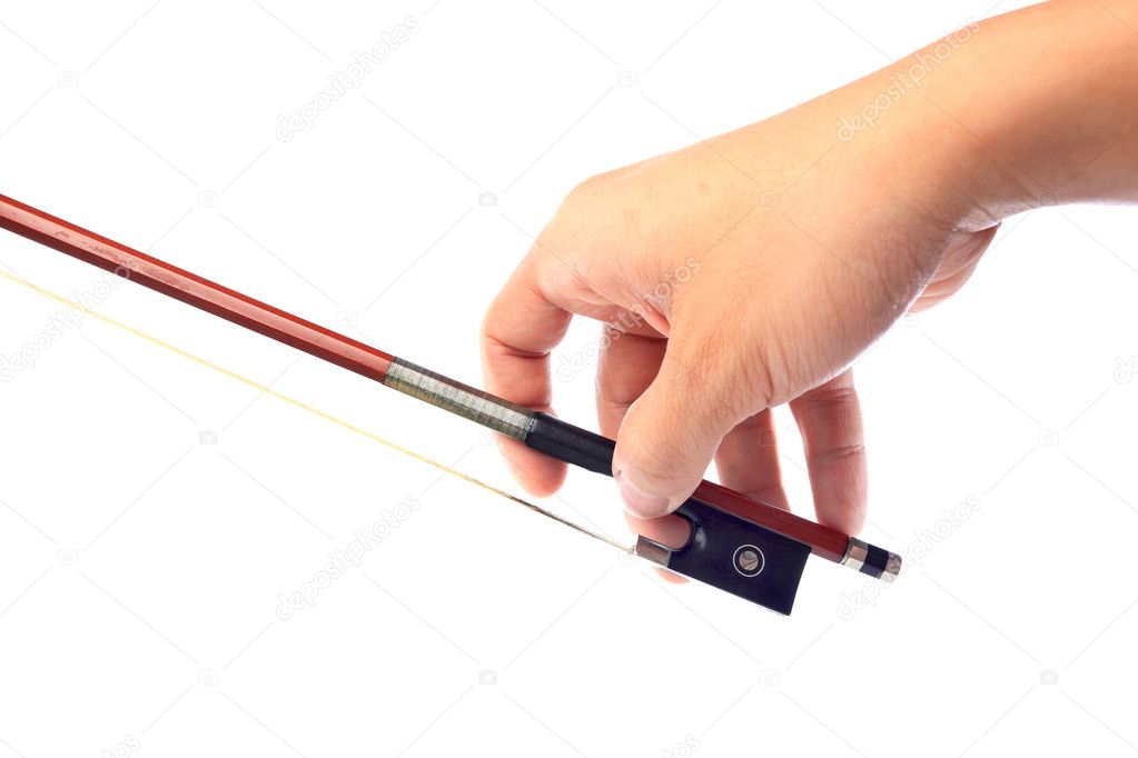 Archet de violon tenir avec la main — Photographie leungchopan © 3122695