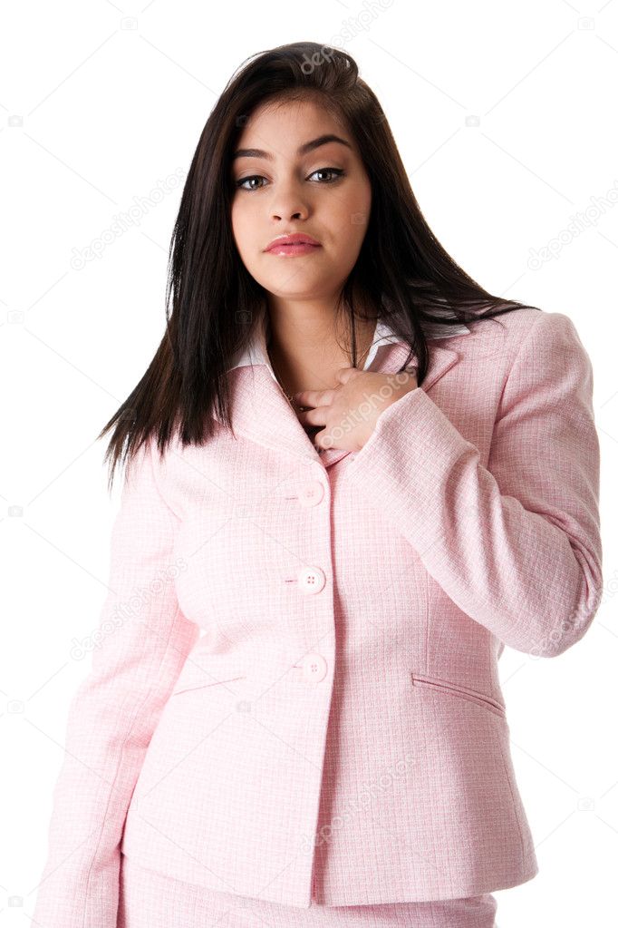 pink business suit