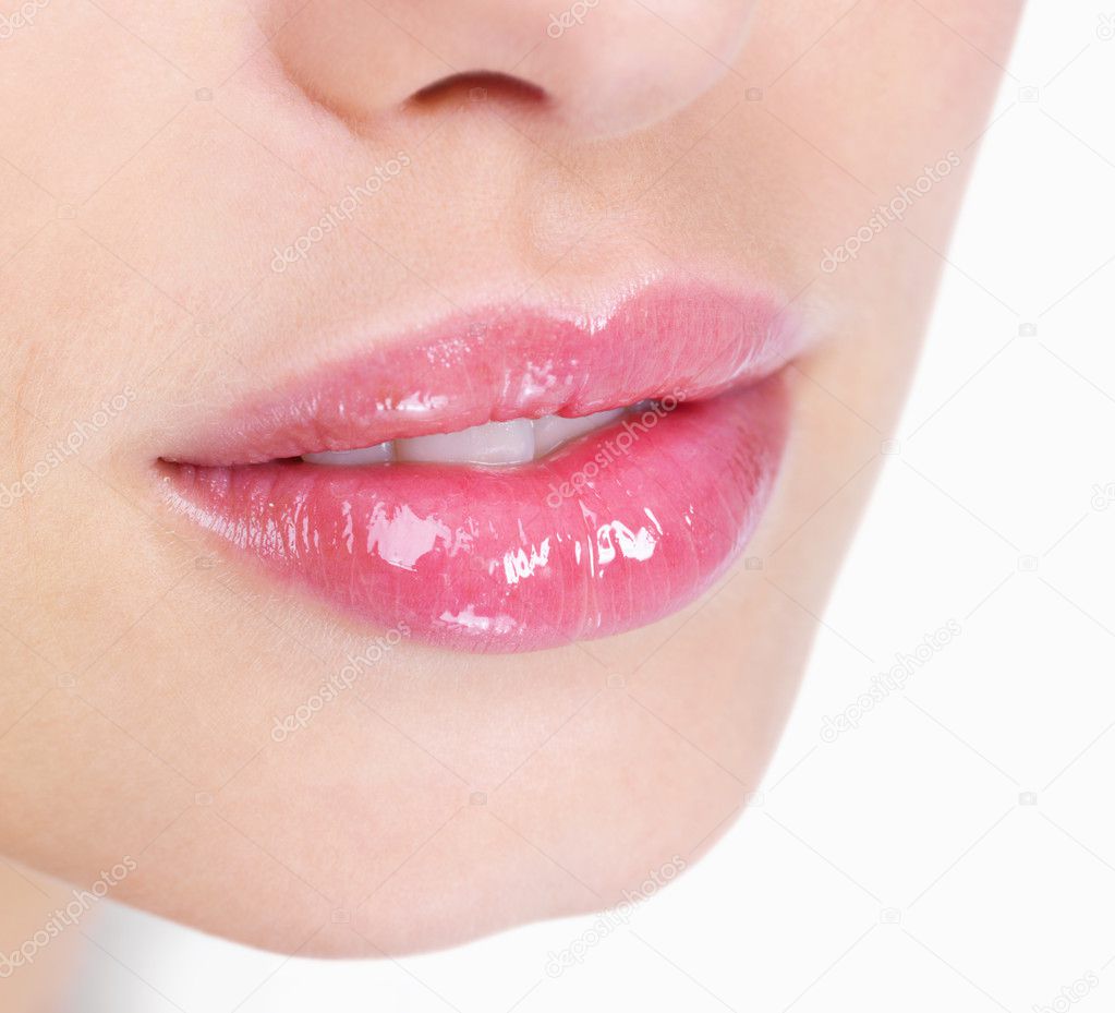 Pink Glossy Lips