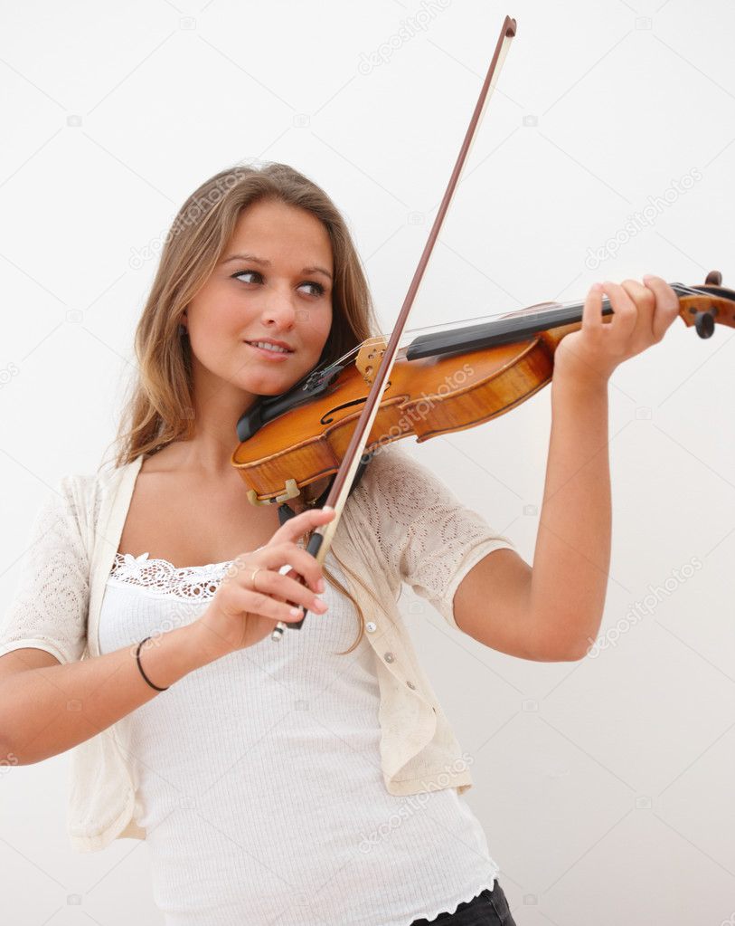 playing violin