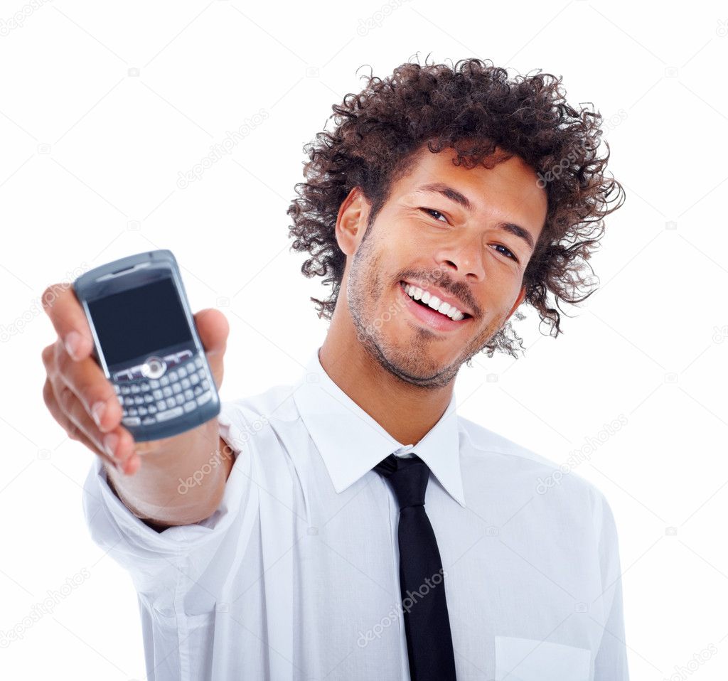 man phone