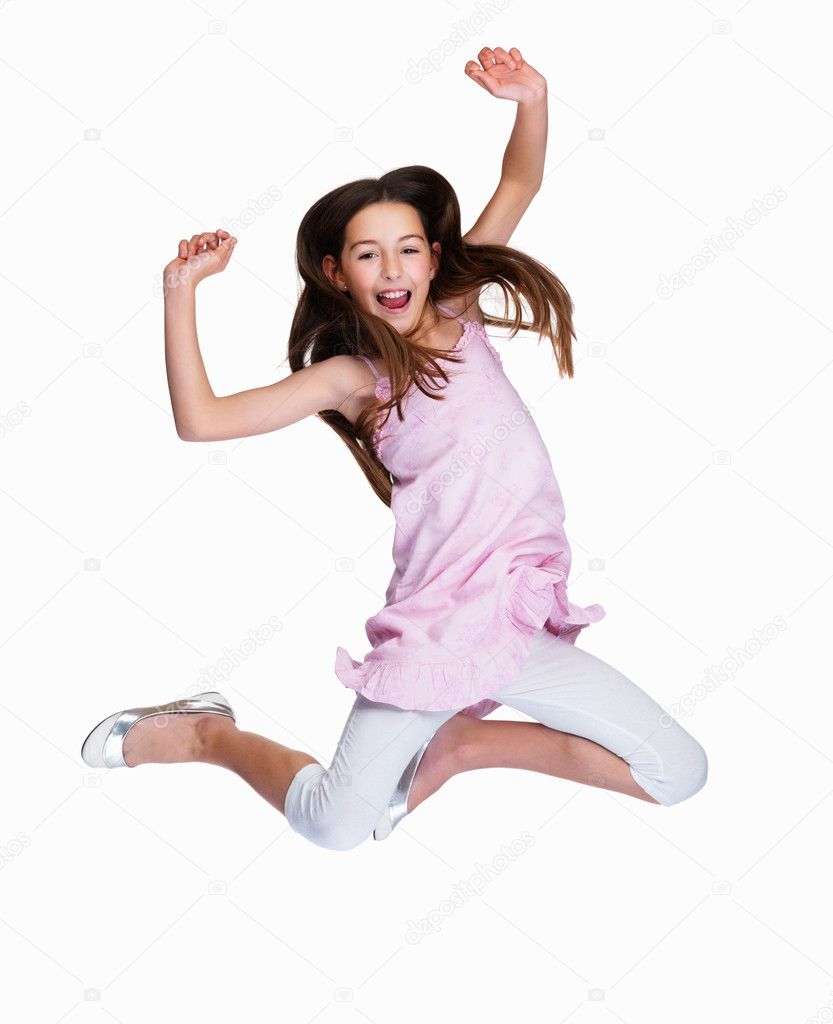 A Girl Jumping