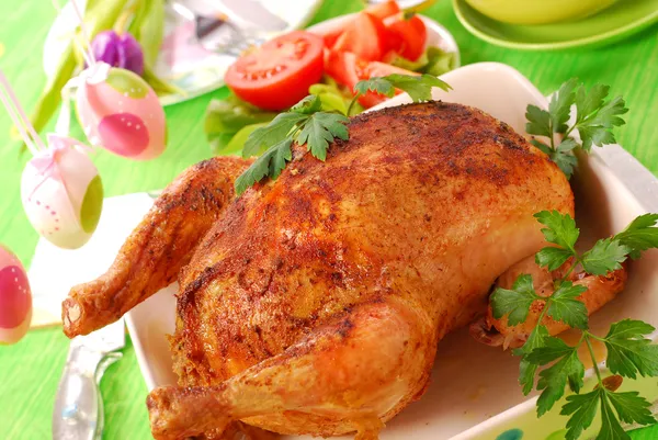Baked whole chicken