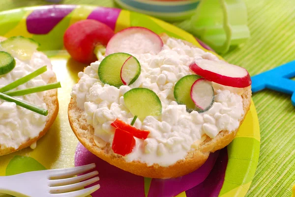 Breakfast with cottage cheese for child