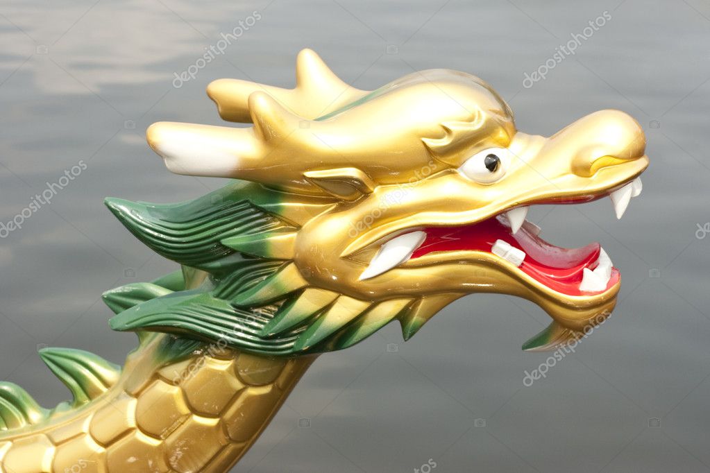 Dragon Boat Head - Stock Image